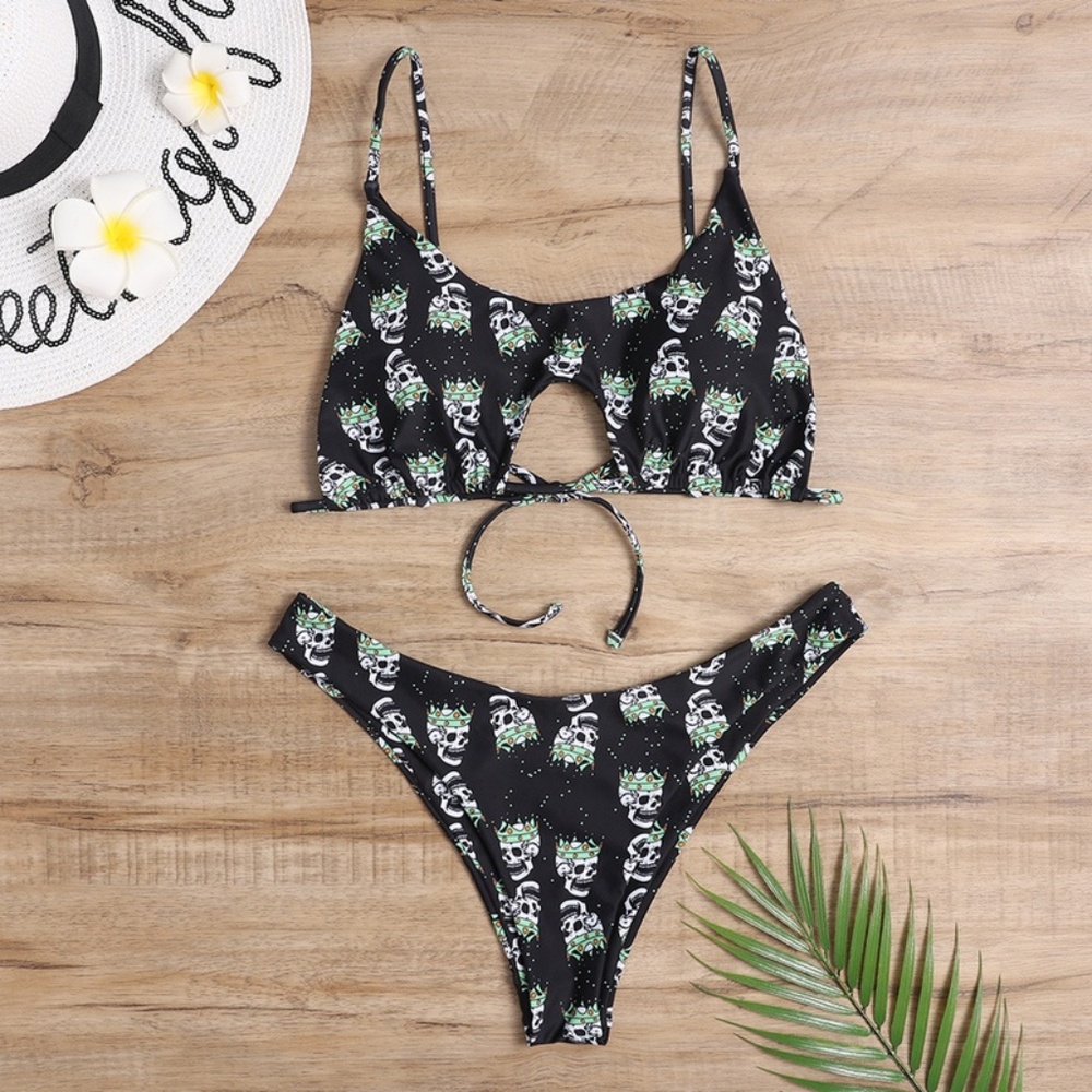 Skull King Print Bikini swimsuit